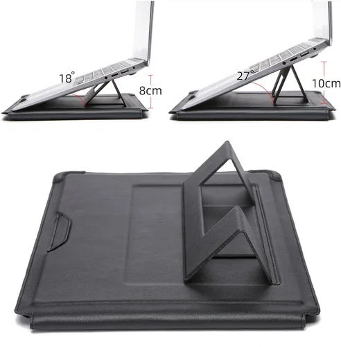 Miniatura 3 de Funda para portátil con soporte y alfombrilla de ratón 15-16 pulgadas Funda para portátil Funda para Chromebook Cubierta protectora de cuero
