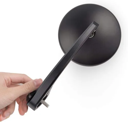 Miniatura 9 de KiWAV Magazi Eclipse - Espejos redondos para motocicleta, color negro, compatible con Indian Scout Bobber 2-Negro