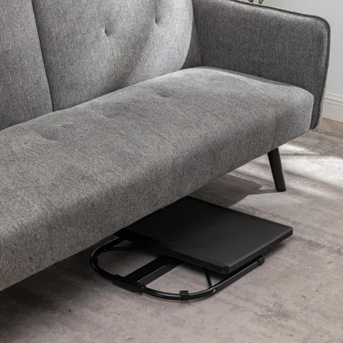 Miniatura 5 de BTEXPERT Bandeja plegable para TV, bandeja de mesa plegable, 3 ángulos de altura ajustable y inclinación para cenar, leer, computadora portátil