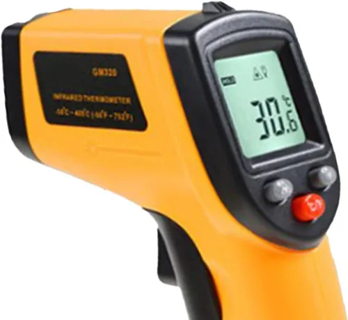Miniatura 2 de Tyenaza Pistola de medición de temperatura, termómetro infrarrojo de mano de alta precisión de posicionamiento láser sin contacto para cocinar