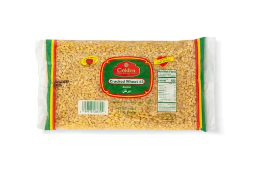 GOLDEN Trigo agrietado #3 | Trigo bulgur de grano medio | Paquete de 16 onzas (1 libra) | Auténtico grano de Oriente Medio | Perfecto para pilafs,