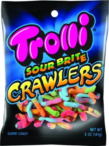 Trolli Sour Brite Crawlers - Caramelo de goma agria de frutas 5 onzas