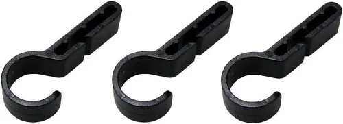 Miniatura 4 de Clips para faros delanteros para casco, paquete de 12 (negro, plástico, estilo moderno)