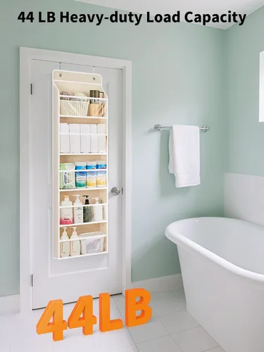 Miniatura 7 de JARLINK Organizador de almacenamiento de juguetes de animales de peluche, organizador sobre la puerta con ventanas transparentes, capacidad de carga