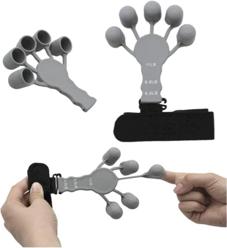 Miniatura 4 de 2 unidades de entrenamiento de fuerza Gripbuddy – Juego de bandas de resistencia para dedos, 6 niveles de resistencia para los dedos, fortalecedor