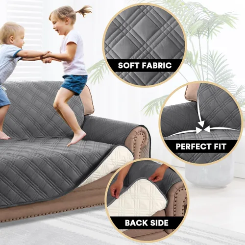 Miniatura 3 de PrinceDeco - Funda para sofá reclinable 100% impermeable, funda para sofá para sala, protector de muebles resistente al agua con correas elásticas