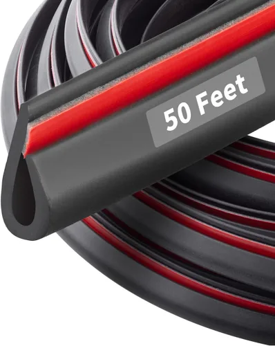 Miniatura 8 de 26 pies de borde de goma con sellado de canal en U autoadhesivo BISOTHAI para puertas de coche, escotillas y vidrio, placas de acero, fácil corte a