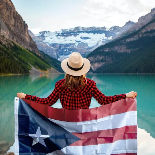 Miniatura 5 de Bandera de Puerto Rico de la Serie Anley EverStrong de 3 x 5 pies de alta resistencia - Bordado y cabecera de lona resistente - 4 filas de costura