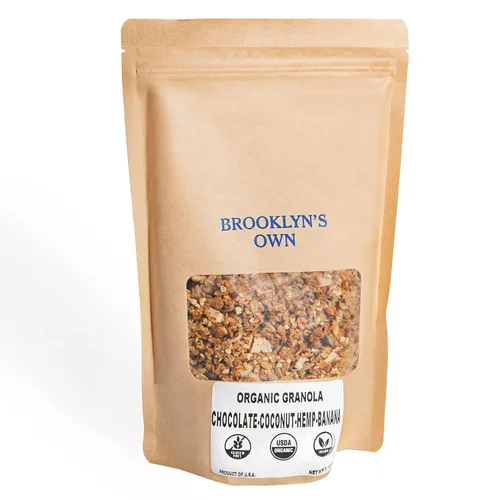Miniatura 9 de Brooklyn's Own Cereal orgánico de granola de arce y canela para el desayuno, aperitivos saludables sin gluten, paquete ecológico resellable de 12