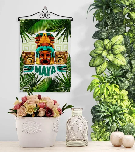 Miniatura 11 de Maya - Juego de banderas de jardín para colgar en la pared, regional, México, Estados Unidos, México, Estados Unidos, país, área particular
