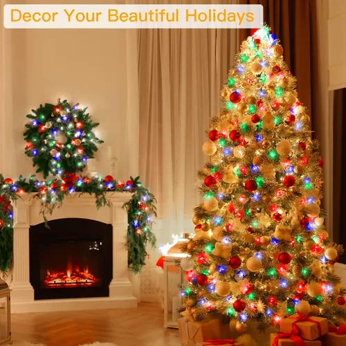 Miniatura 8 de Ollny Luces de Navidad, 66 pies, 200 luces LED para árbol de Navidad con 11 modos, control remoto, IP44, impermeable, cambio de color, luces