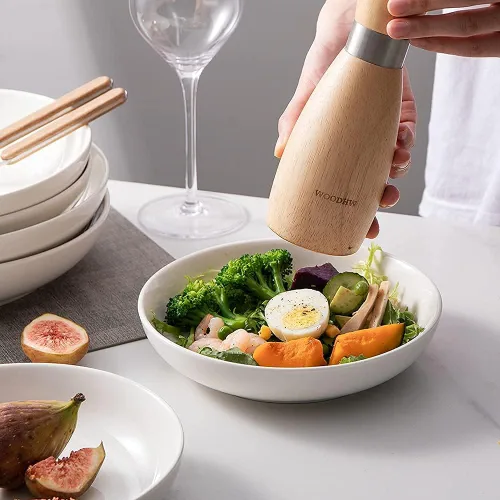 Miniatura 3 de Sweejar Tazones para pasta, platos llanos de cerámica, cuencos de ensalada de 25 onzas para servir, sopa, postre, pizza, fruta, filete, microondas