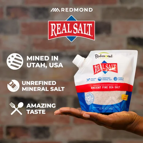 Miniatura 4 de Redmond Real Salt - Sal marina antigua fina, sal mineral sin refinar, bolsa de 16 onzas (paquete de 1)
