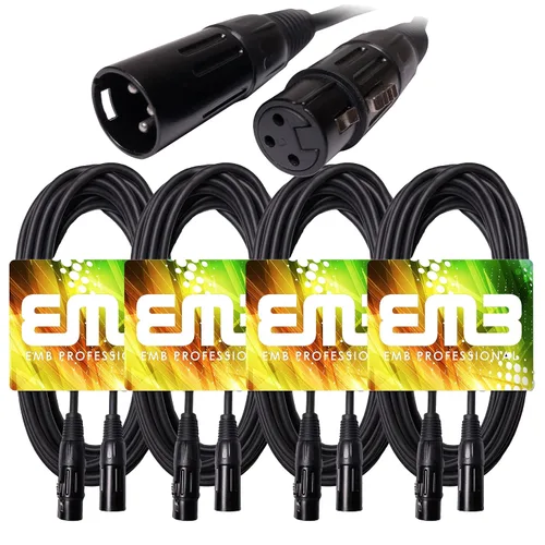 Miniatura 16 de EMB Audio - Cable de altavoz blindado profesional XLR macho a hembra para uso con DJ, hogar, micrófono, instrumento y altavoz