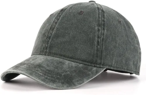 Miniatura 17 de Gorra de béisbol de mezclilla lavada de gran tamaño XXL, gorra deportiva de perfil bajo para cabezas grandes de 23.5 a 25.5 pulgadas, sombrero
