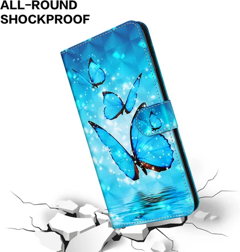 Miniatura 6 de Funda para Samsung Galaxy S22, cartera Flip Folio lindo 3D pintado de dibujos animados PU Funda de cuero PU para niñas mujeres ranuras para tarjetas