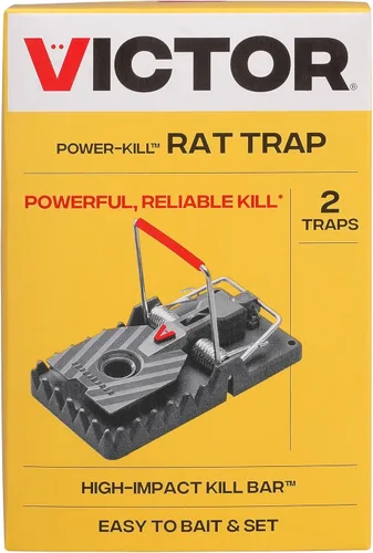 Victor M144-2B Instant Power-Kill - Trampa reutilizable para ratas, fácil de instalar, 2 trampas