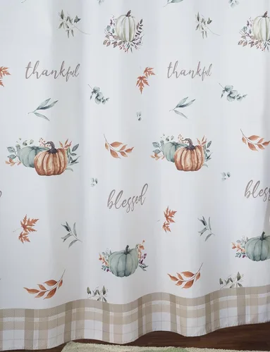Miniatura 2 de Avanti Linens - Cortina de ducha de tela, decoración de baño inspirada en otoño (colección Grateful Patch)