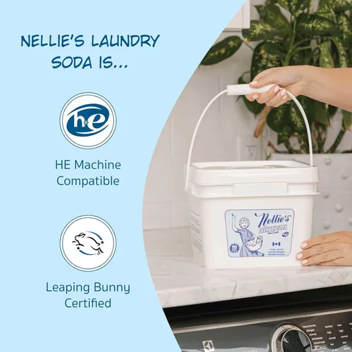 Miniatura 2 de Nellie's - Detergente en polvo para lavar la ropa, detergente concentrado, a granel, 500 cargas, fórmula ecológica, biodegradable, vegana