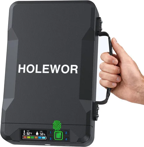 Caja fuerte para pistola de coche, caja fuerte pequeña para pistola, estuches biométricos portátiles de mano para pistolas, caja de seguridad