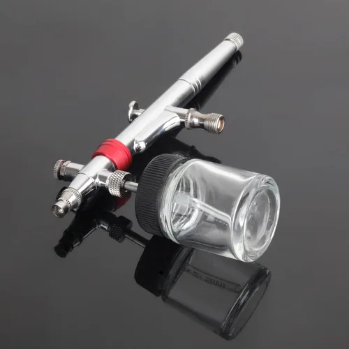 Miniatura 4 de Casubaris Bolígrafo de aerógrafo con cabezal de cepillo de aire giratorio, gravedad y alimentación de sifón lateral disponible, kit de aerógrafo