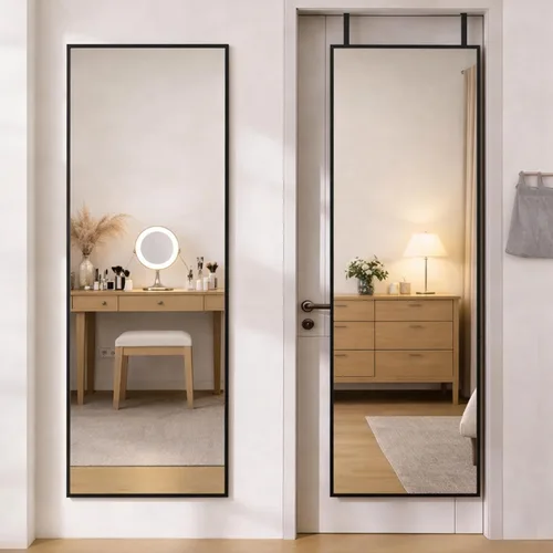 Miniatura 15 de Simple Deluxe Espejo arqueado de longitud completa, espejos grandes de piso de 71 x 26 pulgadas, para pared, puerta, dormitorio, baño, sala de estar