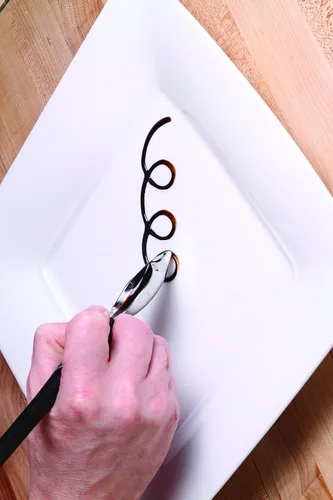 Miniatura 3 de Mercer Culinary Juego de cucharas decorativas de dibujo de precisión, grande/pequeño, acero inoxidable