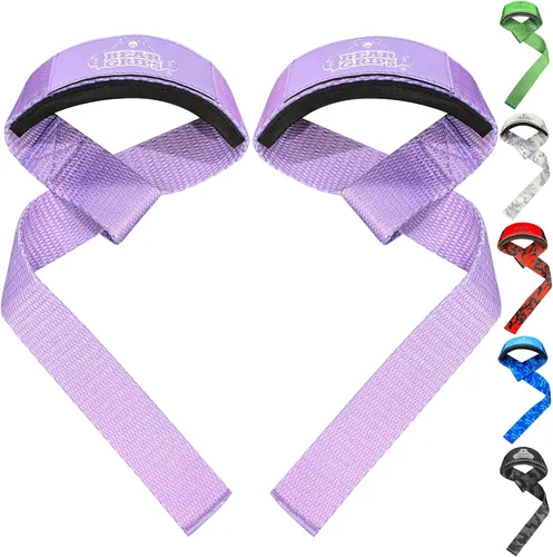 Miniatura 7 de Bear Grips Correas de levantamiento - Correas de gimnasio y levantamiento de pesas para hombres y mujeres, soporte de peso muerto, 2 pares