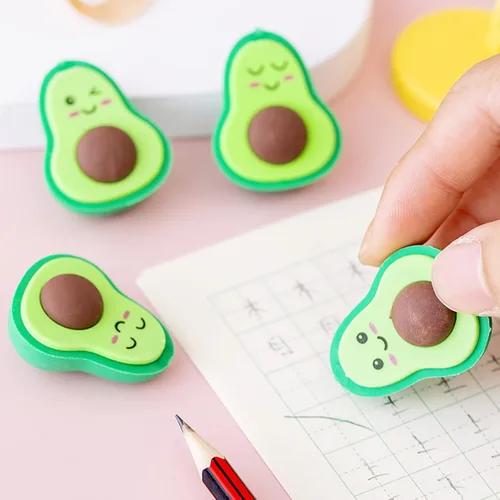 Miniatura 6 de 30 borradores de aguacate, mini borradores para niños, fiesta de premios, carnaval y suministros escolares Palta