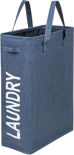 Miniatura 11 de Cesta para la ropa sucia delgada con asas, cesta plegable para la ropa sucia, bolsa estrecha para ropa sucia, cesta plegable para ropa sucia, 45