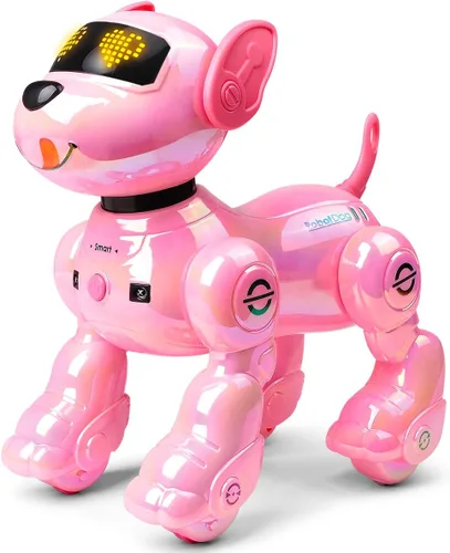 Miniatura 8 de VATOS Nuevo Robot Perro Inteligente con Control Remoto para Niños, 17 Funciones Interactivas Divertidas Inteligente Programable Cachorro Robótico