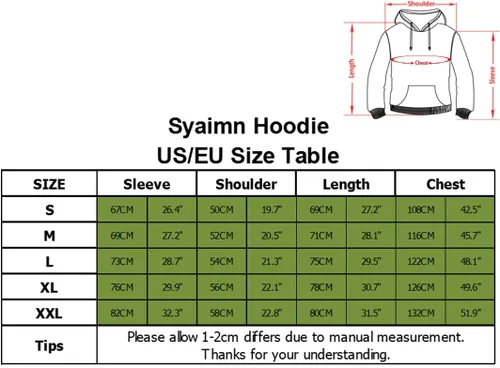 Miniatura 6 de Syaimn sudadera con capucha, casual, unisex, estampado 3D, para entrenamiento