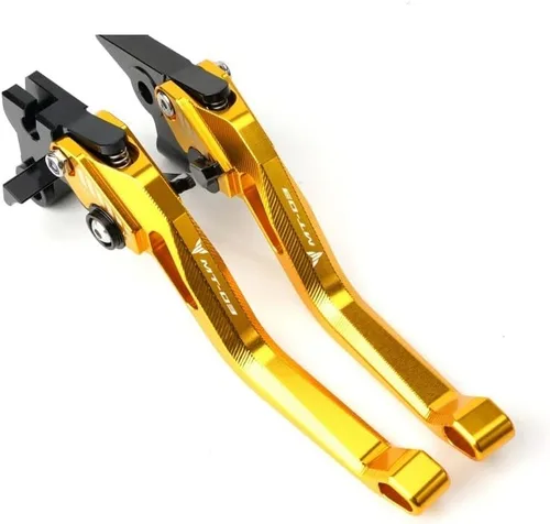 TEMKIN W Motorcycle CNC Adjustable Brake Clutch Levers Fits for Yamaha MT03 MT 03 2015 2016 2017 2018 2019-2022 Y (Color : Gold)