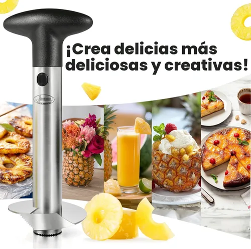 Miniatura 5 de Descorazonador de piña, [mejorado, reforzado, cuchilla más gruesa] Descorazonador de piña premium Newness (negro)