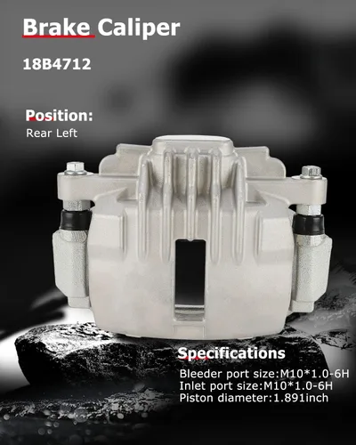 Miniatura 3 de cciyu Ensamblaje de pinza de freno trasero izquierdo con soporte 18B4712 para Chevy para blazer/para S10, para GMC para Jimmy/para Sonoma