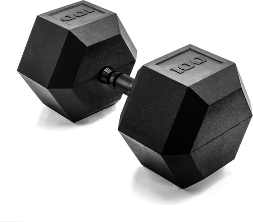 Miniatura 74 de CAP Barbell Peso de la mancuerna hexagonal recubierta, individual, 10-120 libras, múltiples opciones