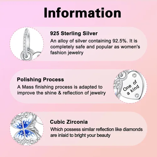 Miniatura 159 de Dije de girasol con diseño de estrella y luna y elefante para pulsera, collar de plata de ley 925, dijes de corazón de amor para mujer, regalo