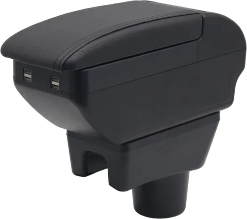 YJYWZH para Mitsubishi Mirage Attrage 2014-2024 Caja de reposabrazos con almacenamiento central, consola central de mano con 4 puertos USB, soporte