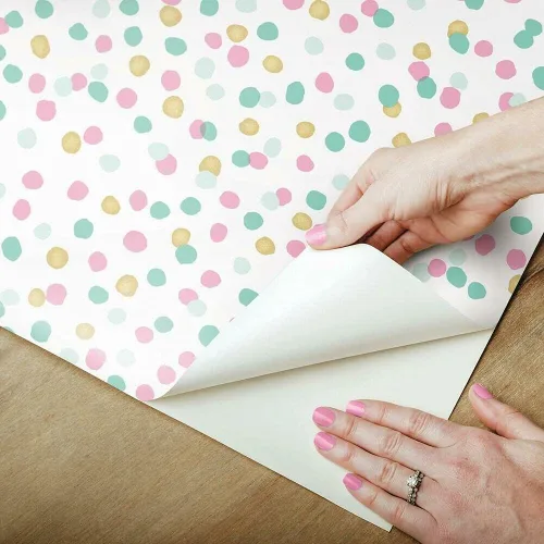 Miniatura 4 de RoomMates RMK3504WP Papel tapiz de confeti rosa y azul con purpurina