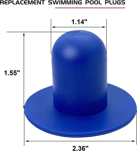 Miniatura 2 de Tapón de pared de repuesto para Intex Bestway Coleman Summer Escape Ground Piscinas Filtro Bomba Filtro Agujero Tapón (4 unidades, Azul)