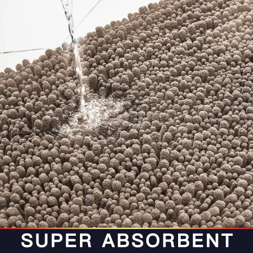 Miniatura 63 de Walensee Alfombra de baño antideslizante (24x17 pulgadas, rosa polvoriento) absorbente de agua, súper suave, lanuda de felpilla, lavable a máquina
