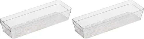 Miniatura 20 de Oggi Juego de 3 organizadores de cajones transparentes – (1) 6x6.25, (1) 6.25x9.25, (1) 6.25x15.75 – Ideal para organizar cajones de cocina