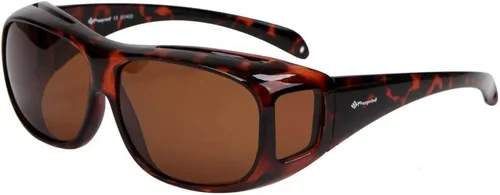 Escudo solar polarizado que se ajusta sobre gafas de sol de conducción para hombres y mujeres Leopardo