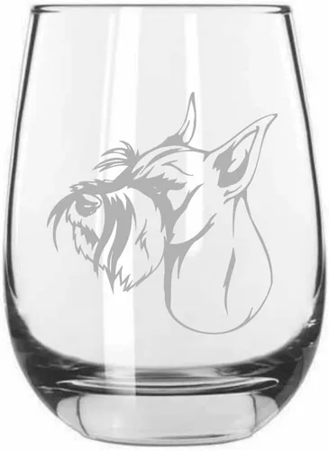 Miniatura 397 de Sakhalin Husky Dog - Copa de vino grabada personalizada de 15.25 onzas sin tallo