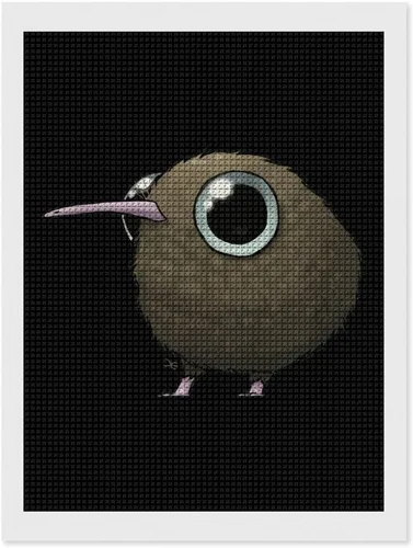 Miniatura 9 de Kit de pintura de diamante con diseño de pájaro kiwi gordo lindo y cuadrado completo, manualidades para decoración de pared del hogar