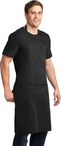 Miniatura 3 de Delantal personalizado con texto en inglés "Add a name", diseño bordado, delantales extra largos para adultos, 25 pulgadas de ancho x 34.5 pulgadas
