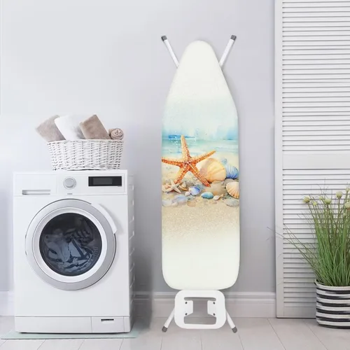 Miniatura 4 de Funda para tabla de planchar con diseño de estrella de mar de playa, resistente a los abrasadores, extra ancha, cubierta para tabla de planchar
