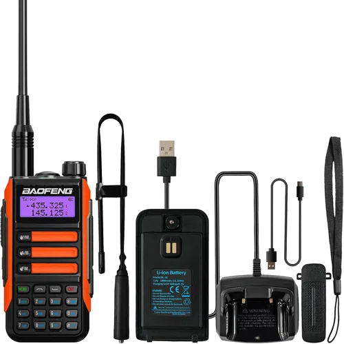 Miniatura 16 de BAOFENG Walkie Talkie UV-16R USB-C 10W con cable de programación Radio bidireccional impermeable de largo alcance de doble banda Radio portátil
