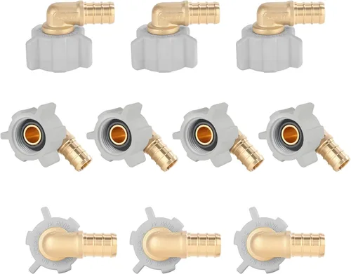 Miniatura 8 de Codo giratorio NPT hembra de 1/2 pulgada Pex × 1/2 pulgada sin plomo, compatible con PEX-B, paquete de 2