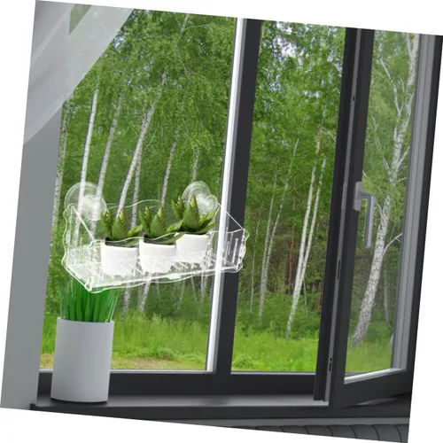 Miniatura 7 de Abaodam Macetas Soporte de acrílico transparente para alféizar de ventana Extensor de alféizar de ventana Soportes para bonsái para el hogar